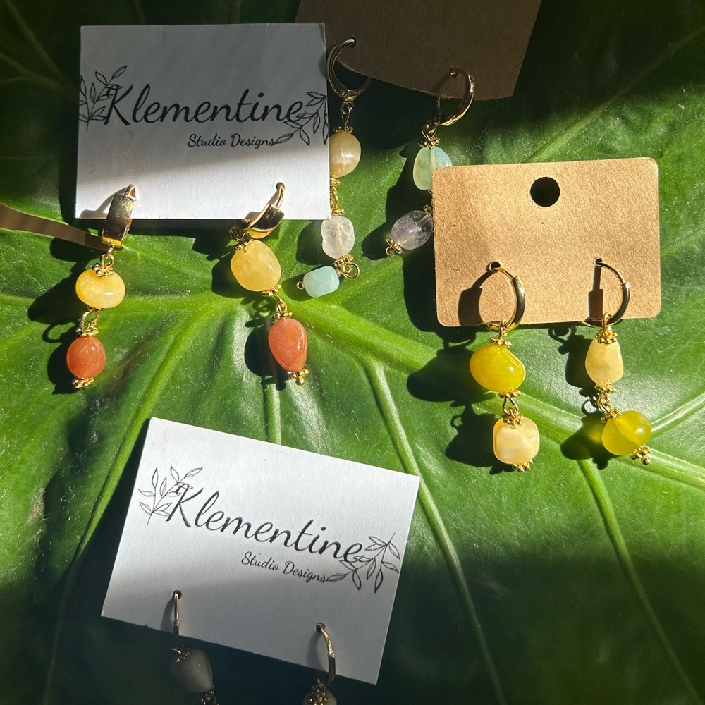 Sunset Inspired earrings☀️🍁